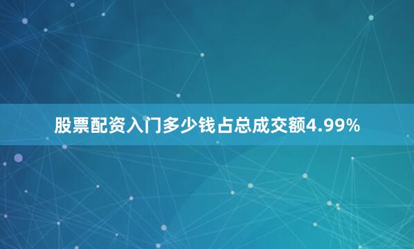 股票配资入门多少钱占总成交额4.99%