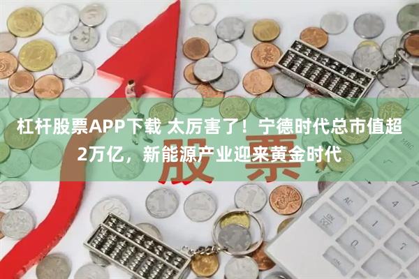 杠杆股票APP下载 太厉害了！宁德时代总市值超2万亿，新能源产业迎来黄金时代
